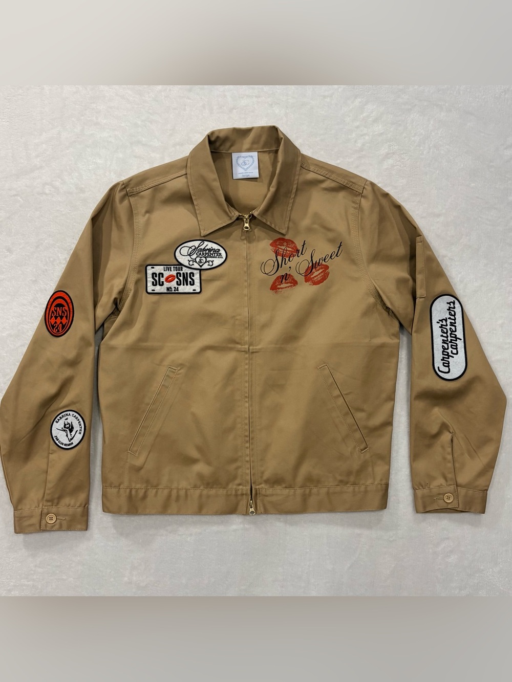 Sabrina Carpenter Short n Sweet Tour 2024 VIP Full Zip Jacket Men's size L